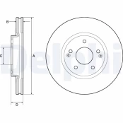 DELPHI BG4809C Brake Disc kaina