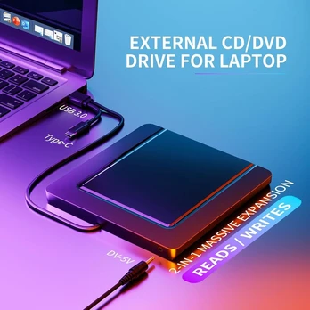 Išorinis Cd/dvd įrašymo įrenginys Usb 3.0, itin plonas