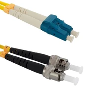 Laidas Qoltec LC-ST Optic Patch LC/UPC, ST/UPC, 2 m, geltona