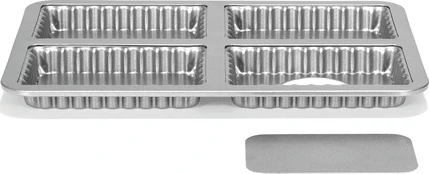 Patisse forma quiche mini su palaidu dugnu 13 x 8 cm sidabro plieno kaina