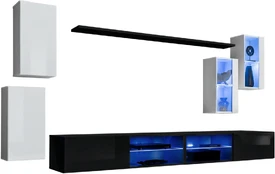 Sekcija Switch XXV su LED apšvietimu, balta/juoda kaina
