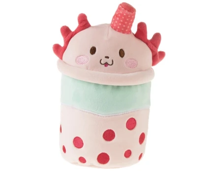 Bubble Tea Mascot Bubbles 21 cm Strawberry Creature