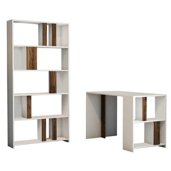 Stalas Kalune Design Lima 845HCT3847, rudas/baltas