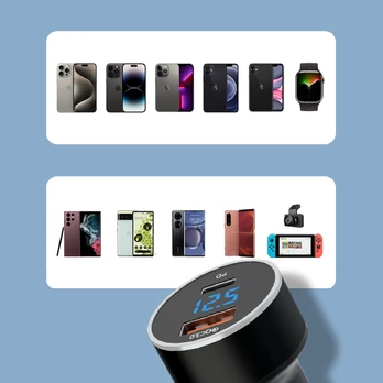 Wozinsky WDCCAC USB-C USB-A 36W car charger - juodas
