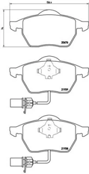 Stabdžių trinkelių rinkinys, diskinis stabdys BREMBO P 85 037X kaina