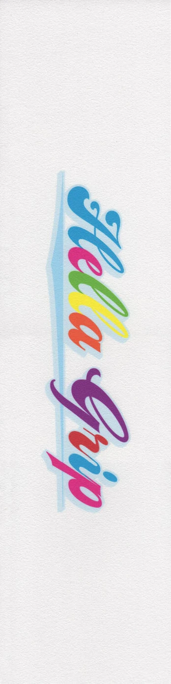 Hella Grip Pro Scooter Grip Tape (Rainbow on white)
