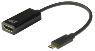 ACT USB-C to HDMI female adapter, 4K @ 60Hz, Zip Bag
