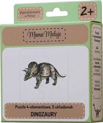 Dėlionė Mama Maluje Dinosaurs 508609, 12 cm x 12 cm