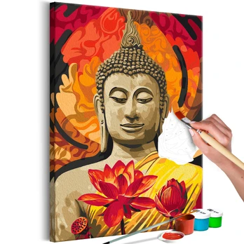 Artgeist Tapybos pagal skaičius rinkinys - Fiery Buddha