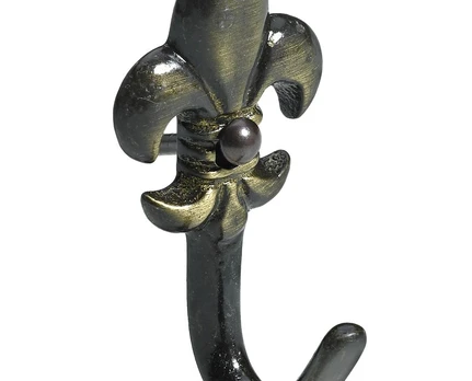 Rūbų kabliukas antik, HETTICH, pak. 2 vnt. dengtas žalvariu, 15810