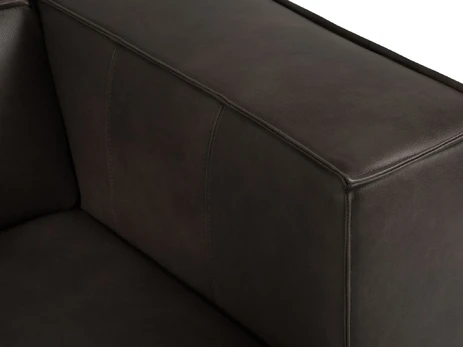 Genuine Leather Panoramic Sofa, "Turin", 6 Seats, 375x173x68 Made in Europe