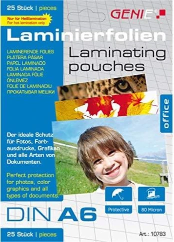 GENIE Laminiertaschen 25 A6 - Folien