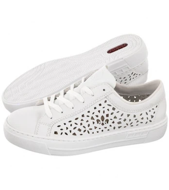 Rieker Białe L8831-80 White (RI8-a)