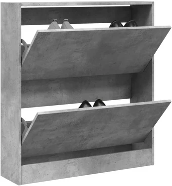 Spintelė batams, betono pilka, 80x21x87,5cm, apdirbta mediena