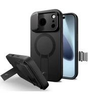 Juodas dėklas Apple iPhone 17 Pro telefonui "Tech-Protect Kevlar Aura Magsafe"