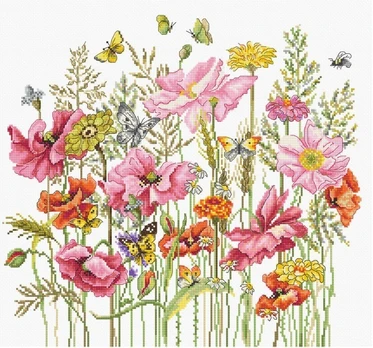 August Bouquet SB2387 - siuvinėjimo kryželiu rinkinys