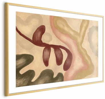 Artgeist Plakatas - Colorful Shapes - worn figures in lime wash technique