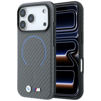 Dėklas BMW M Carbon Printed Ringl MagSafe do iPhone 18 Pro / 17 Pro antracito