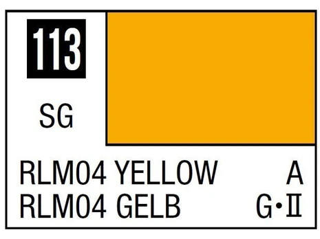 Nitro dažai Mr.Hobby - Mr.Color C-113 RLM04 Yellow, 10ml