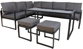 Lauko baldų komplektas Sodo baldų komplektas LEIPZIG table, corner sofa, 2 ottomans kaina